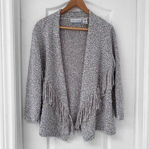 Alfred Dunner - Pebbled Fringe Cardigan